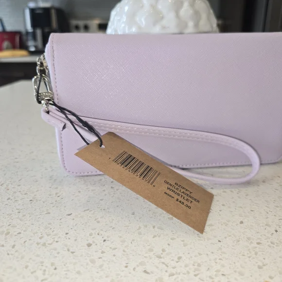 *BRAND NEW* STEVE MADDEN BZIPPY GENTLE LAVENDER WRISTLET - Picture 7 of 8